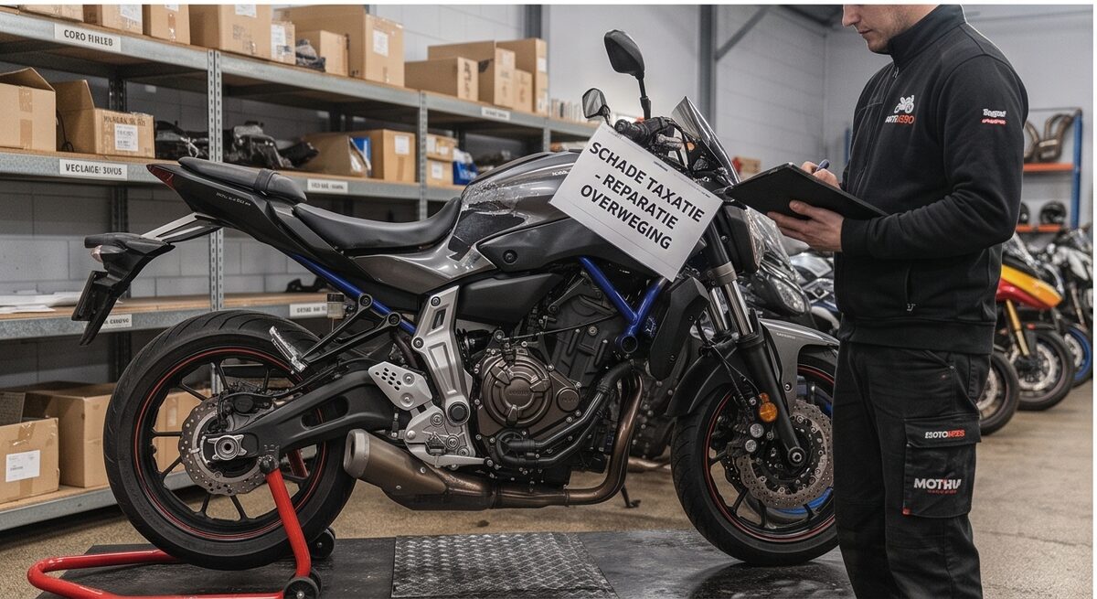 Schadetaxatie van een motorfiets bij MotoHero